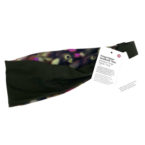lululemon Women’s Fringed Fighter Nulu Headband Focus Splatter Reversible NWT - Picture 10 of 11